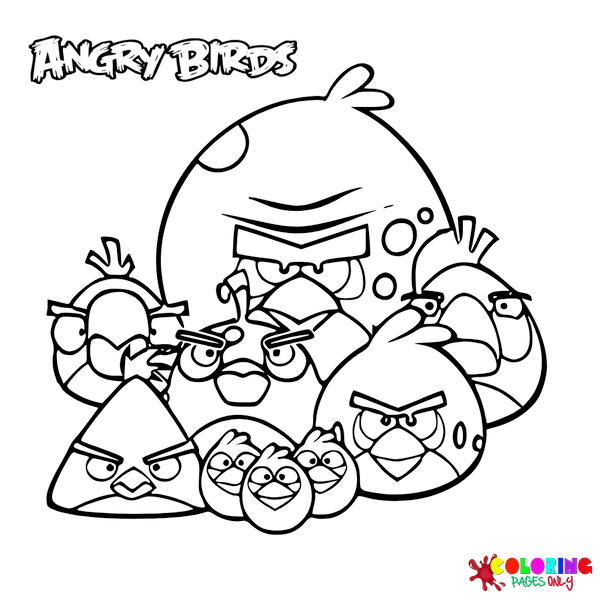 Angry Birds Kleurplaten
