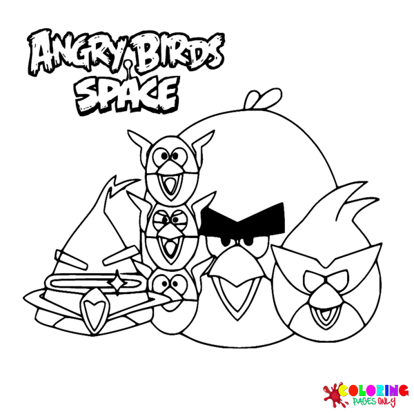27 Free Printable Angry Birds Space Coloring Pages