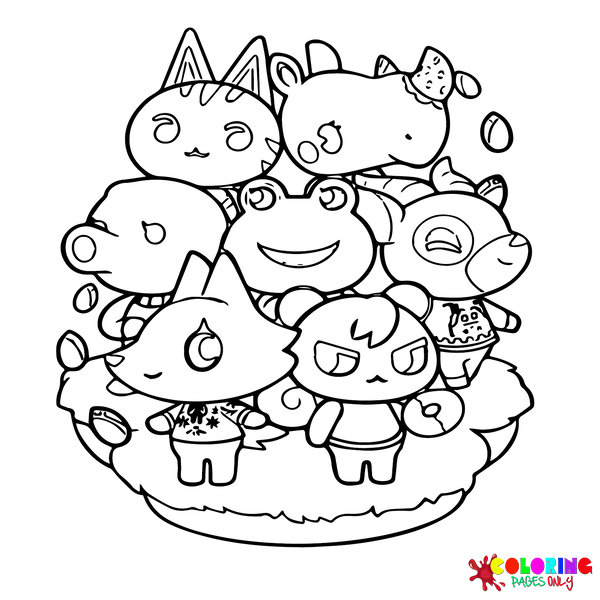 Desenhos para Colorir de Animal Crossing