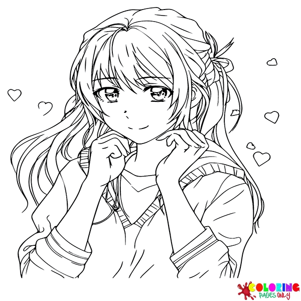 Anime Girl Coloring Pages