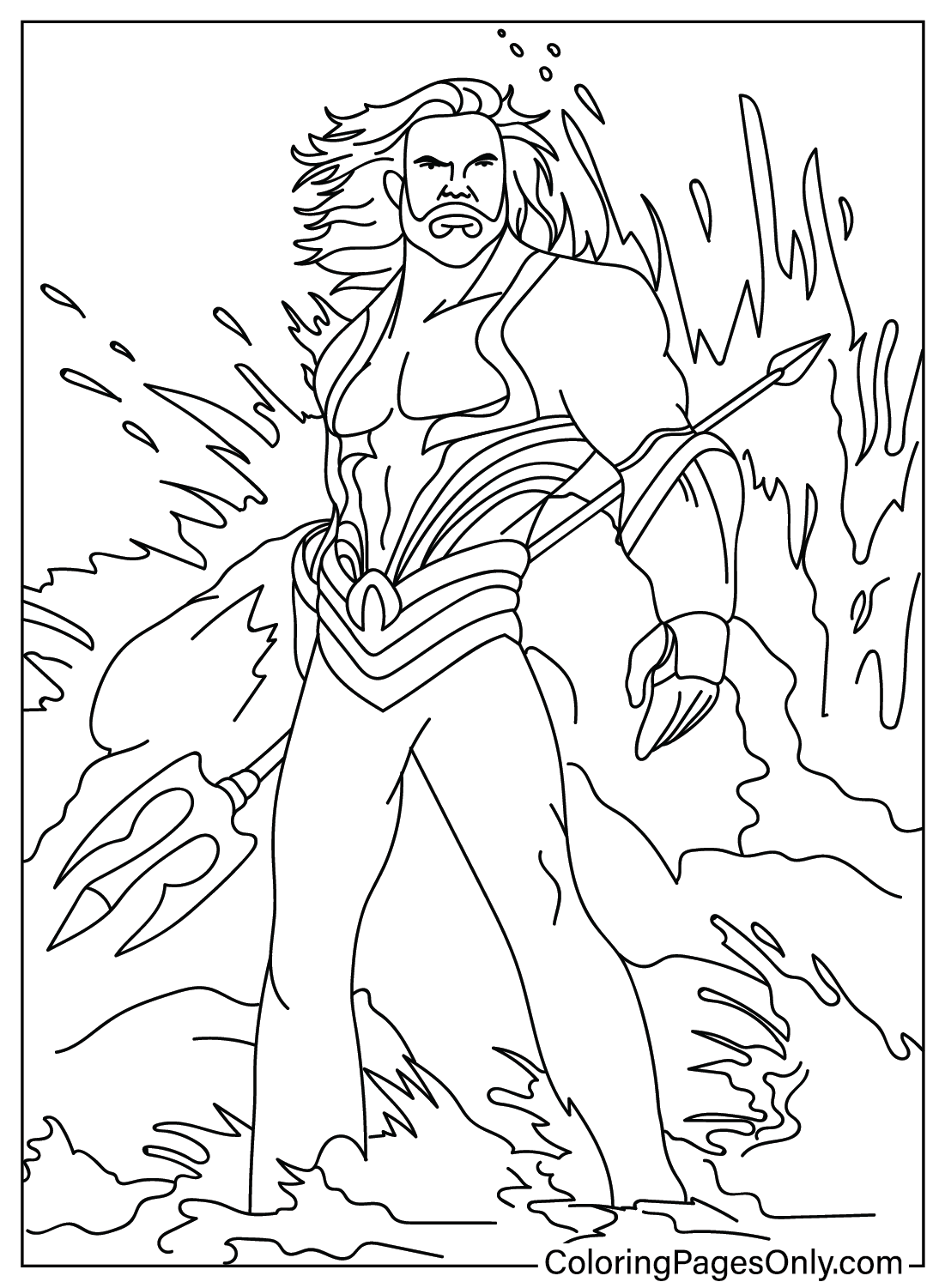 Coloriage Aquaman d’Aquaman