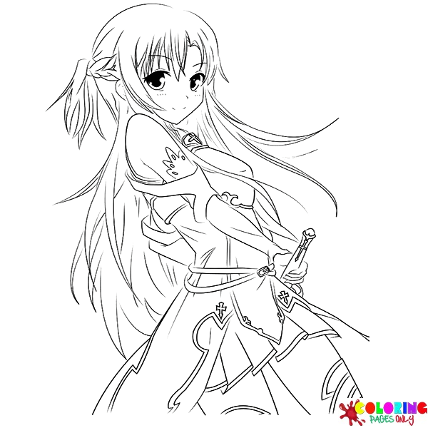 Desenhos de Asuna para colorir