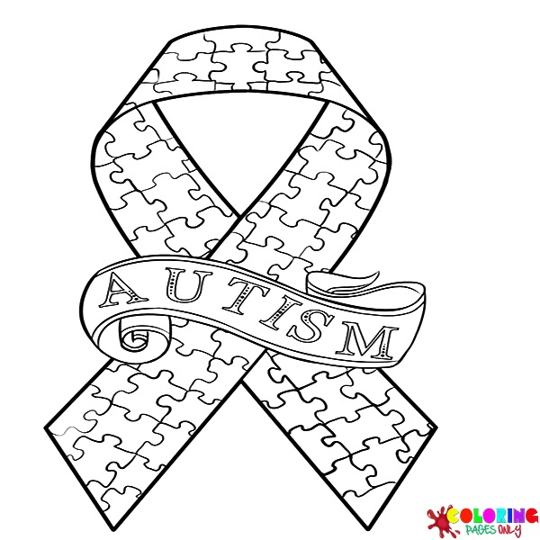Disegni da colorare di consapevolezza dell'autismo