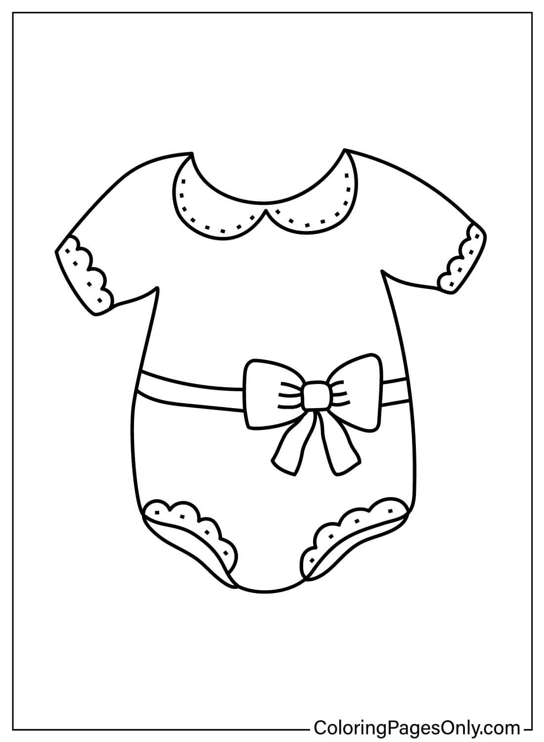 Baby Clothes Coloring Page For Preschool from Baby Clothes