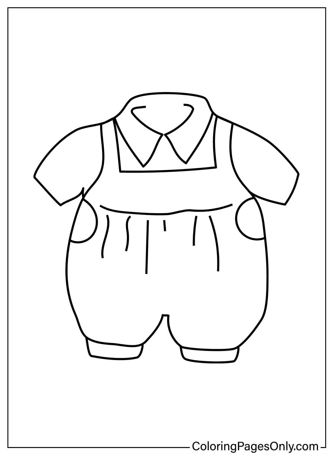 婴儿衣服着色页可从婴儿衣服免费打印