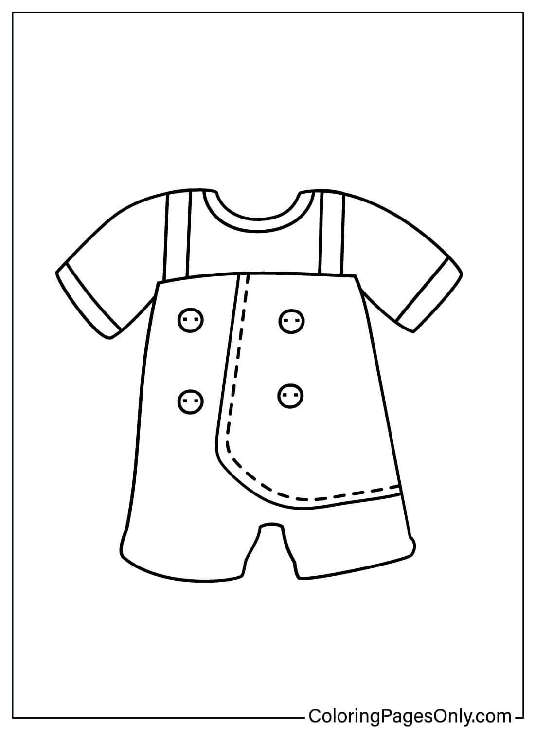 Baby Clothes Coloring Page for Kids from Baby Clothes