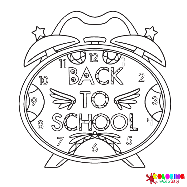 Malvorlagen „Zurück zur Schule“.