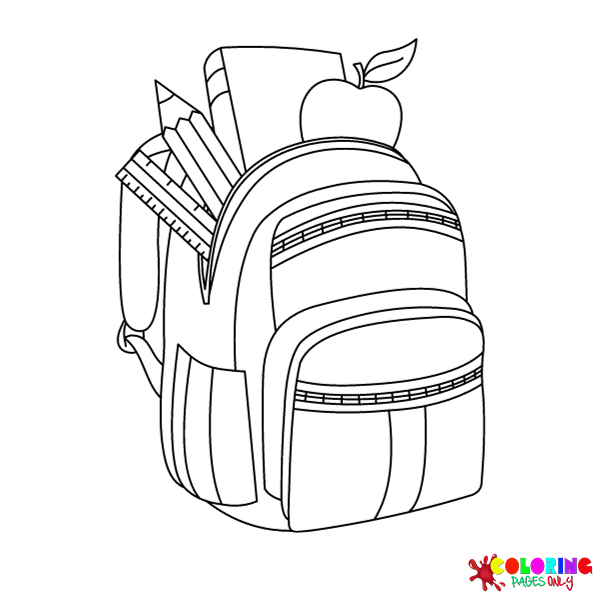 Desenhos de mochila para colorir