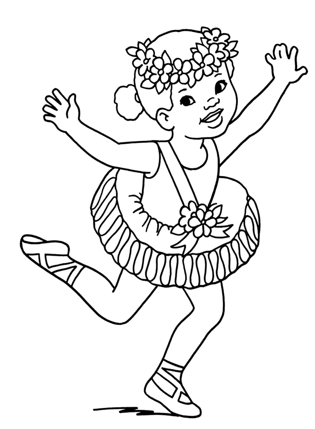 Ballerina Printable Coloring Page