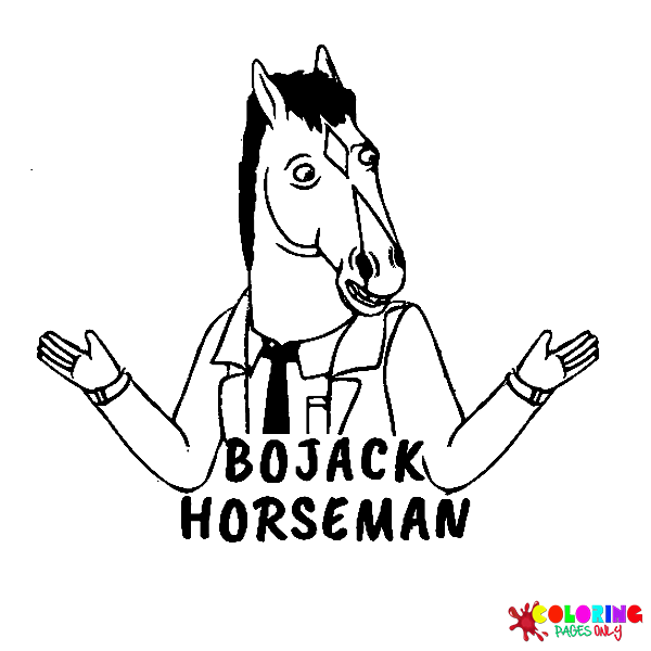 Bojack Horseman Para Colorear