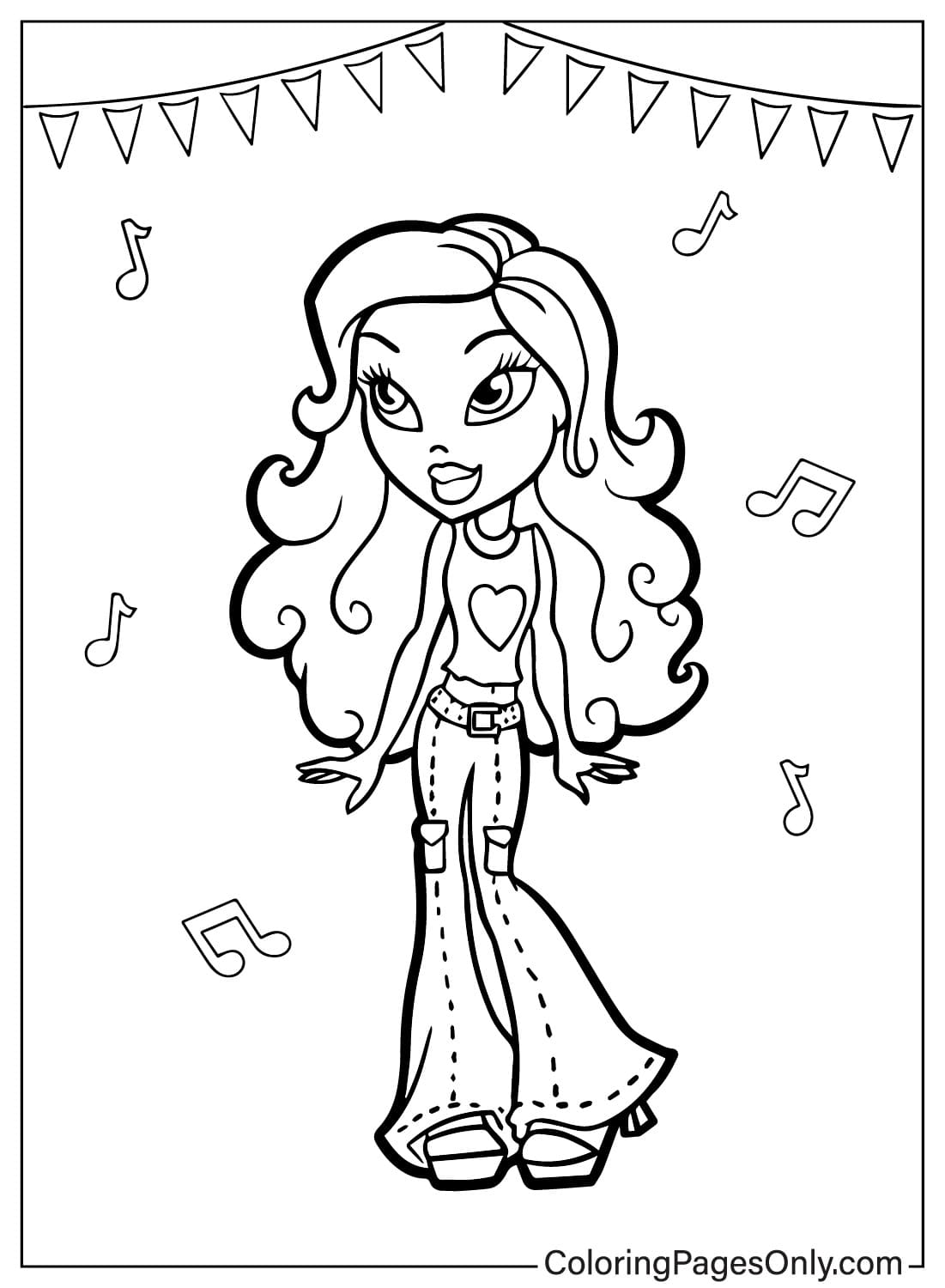 Bratz Coloring Page - Free Printable Coloring Pages