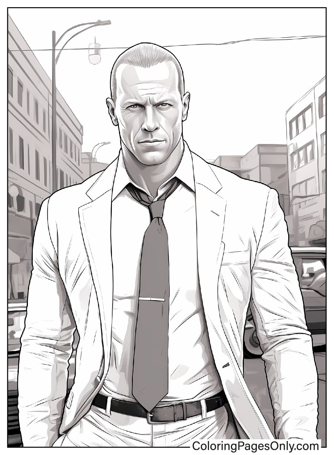 Bruce Willis Free Coloring Page Free Printable Coloring Pages