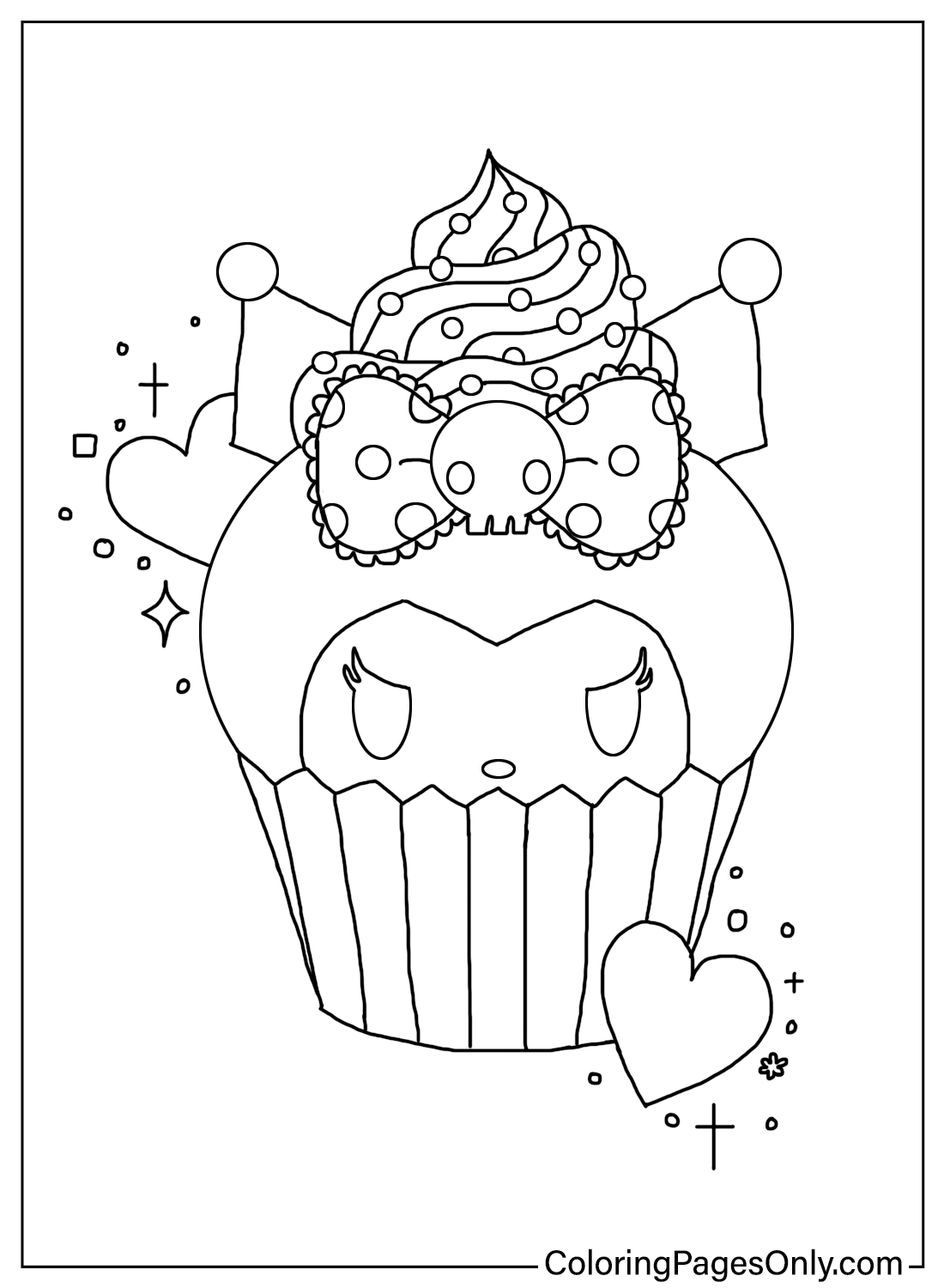 Cake Kuromi Coloring Pages