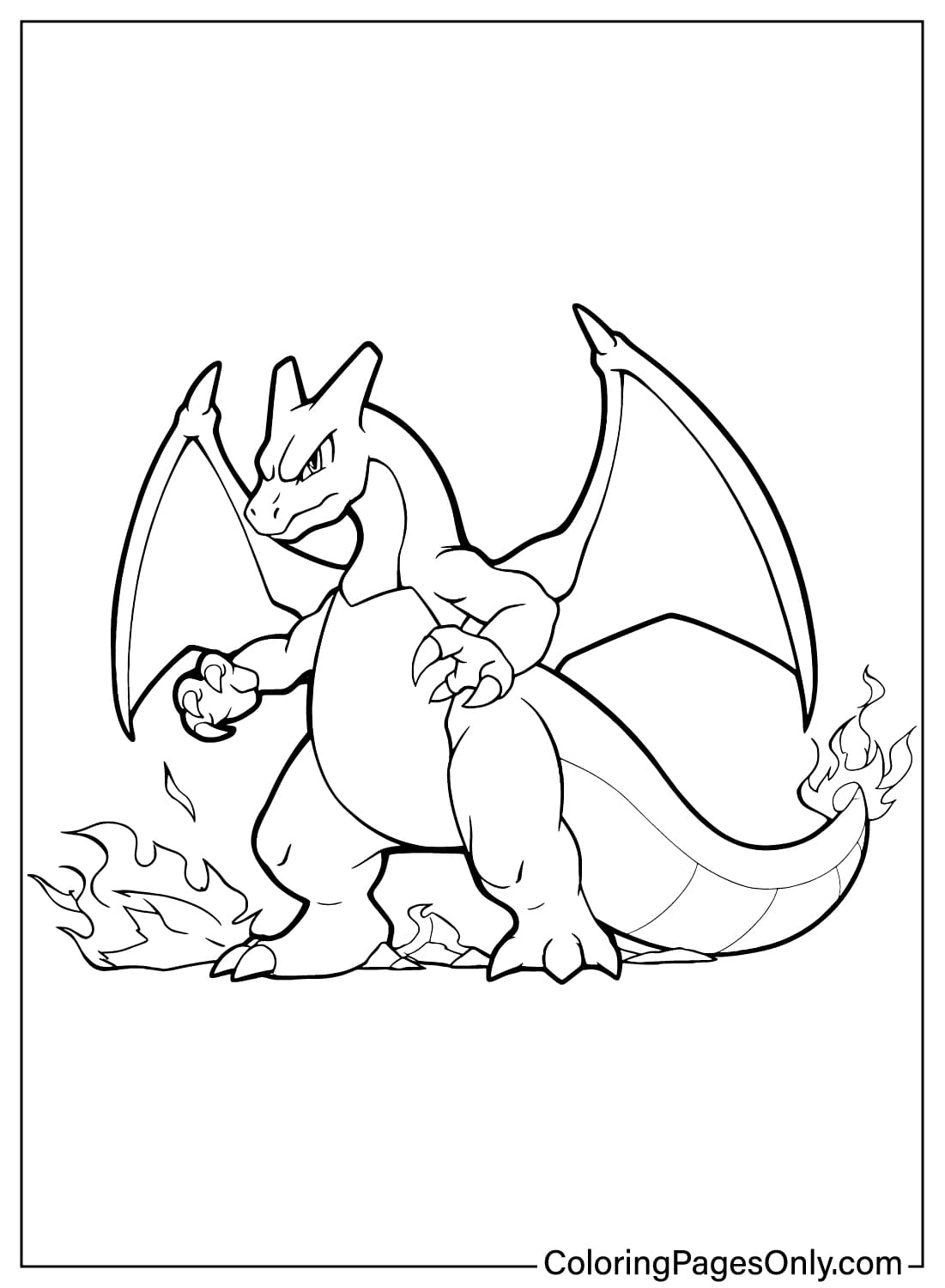 Charizard Coloring Page from Charizard