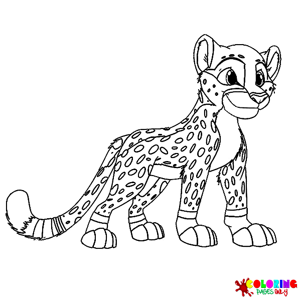 Cheetah Kleurplaten