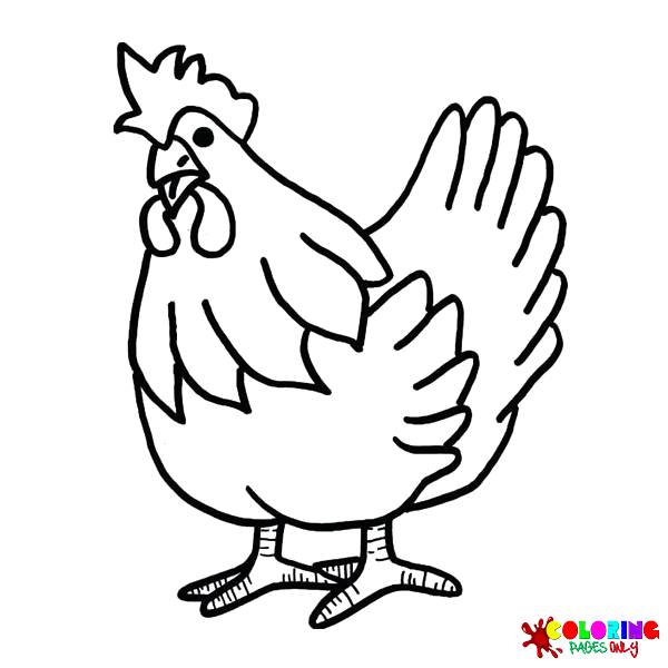 Desenhos para colorir de frango