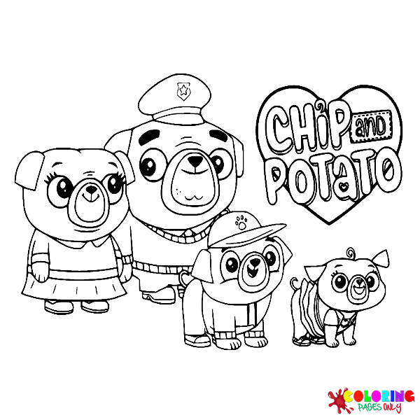 44 Free Printable Chip and Potato Coloring Pages