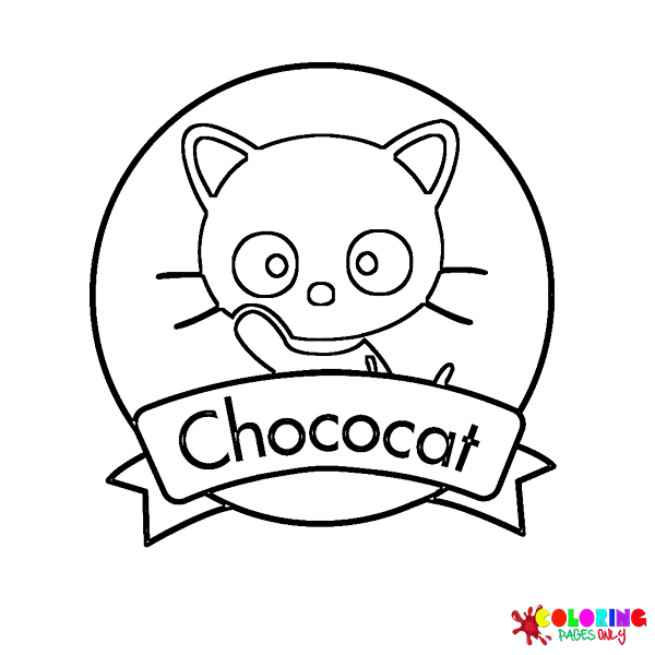 Раскраски шоколадный кот