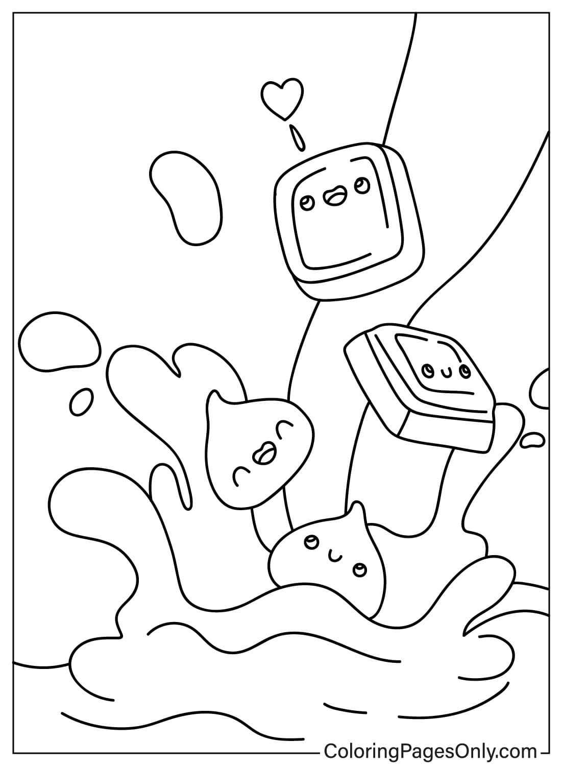 Chocolate Coloring Page Cute from Chocolate