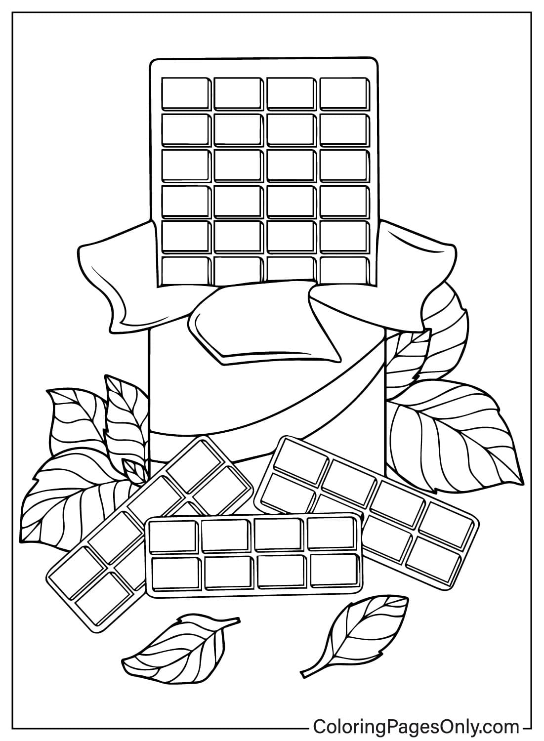 Chocolate Coloring Page Free Printable from Chocolate