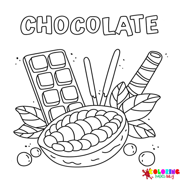 Desenhos para colorir de chocolate