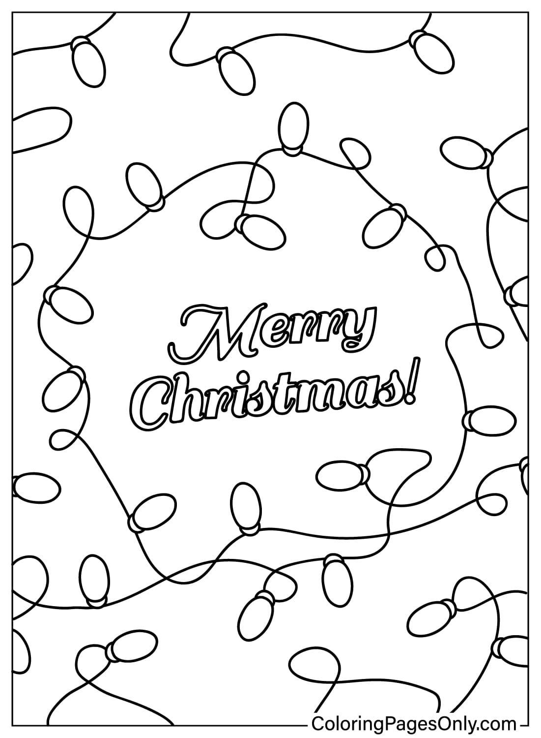 44 Free Printable Christmas Lights Coloring Pages