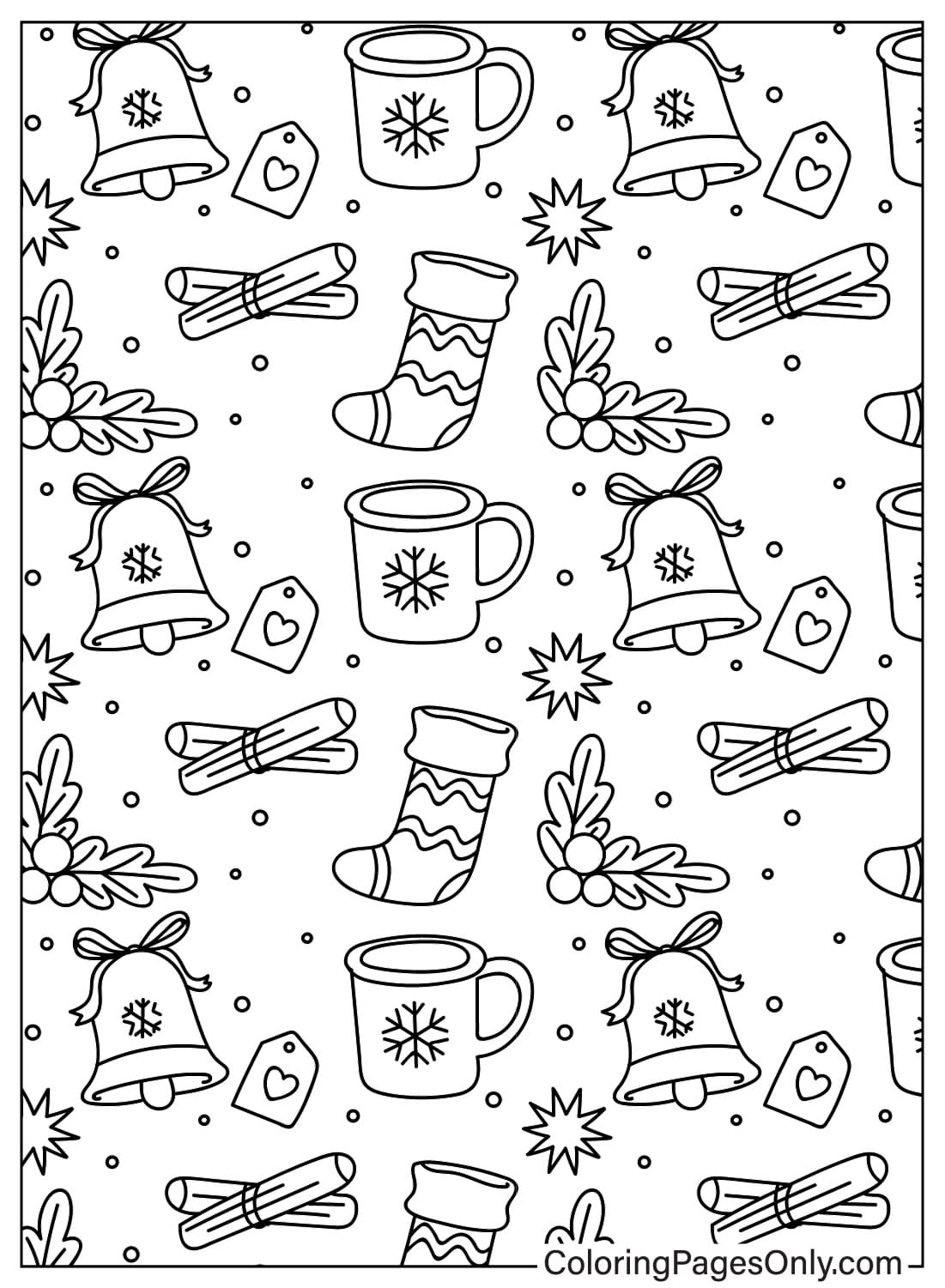 20 Christmas Pattern Coloring Pages Free Printable PDF Online Coloring