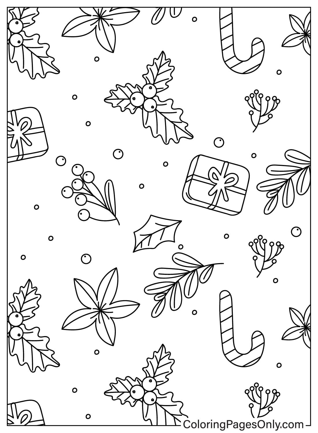 20 Christmas Pattern Coloring Pages Free Printable PDF Online Coloring
