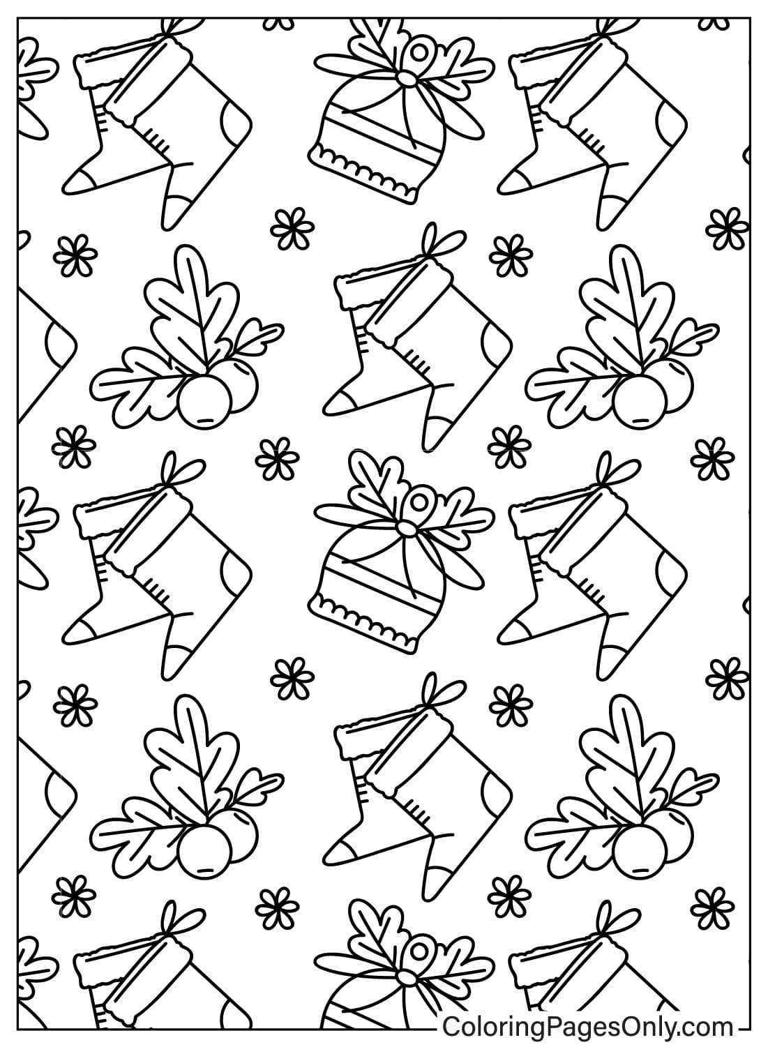 Christmas Pattern to Color from Christmas Pattern