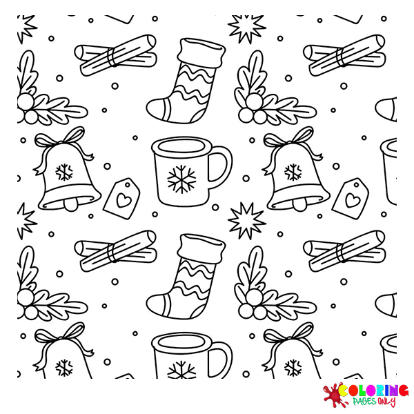 Christmas Pattern Coloring Pages