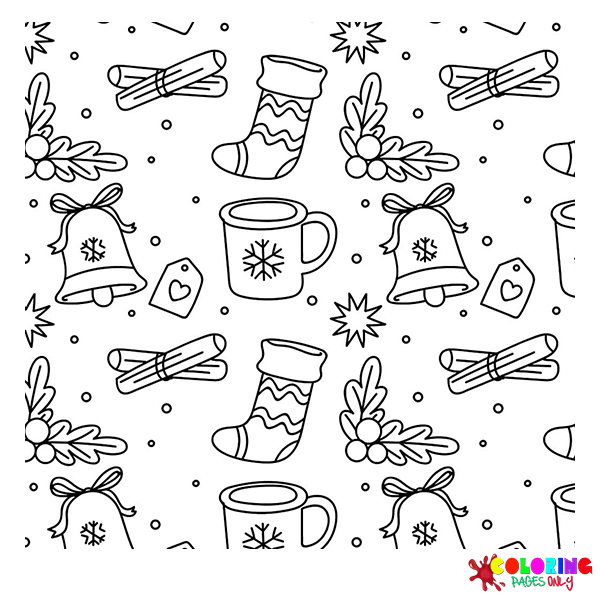 Coloriages de motifs de Noël