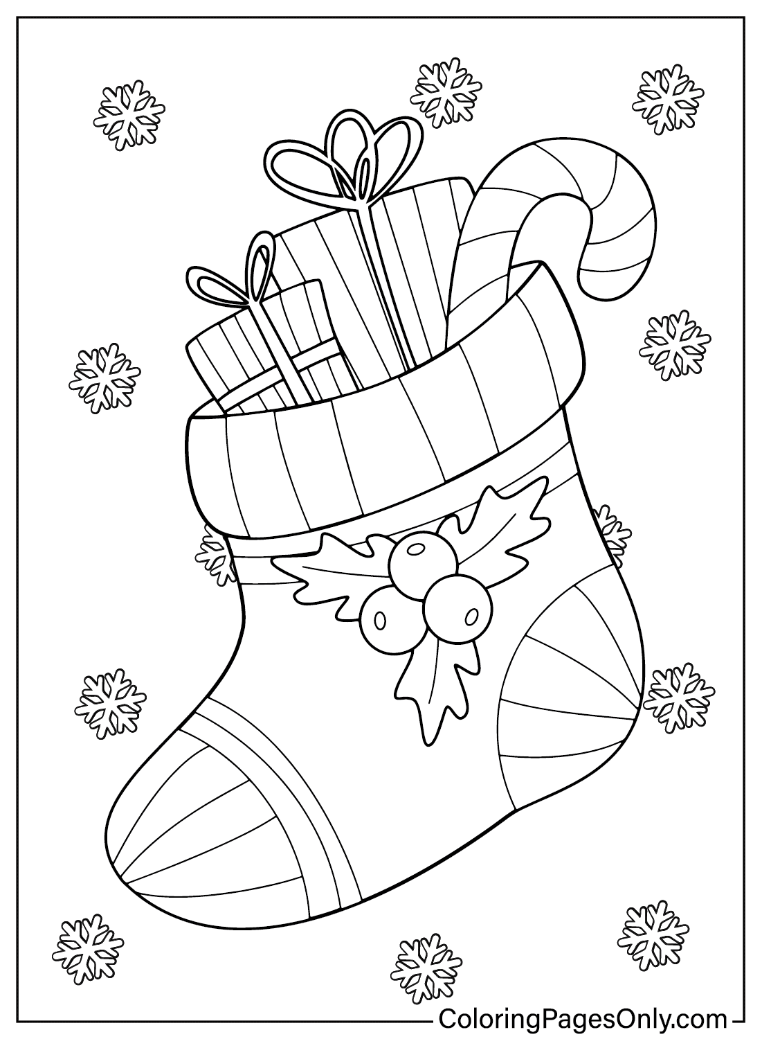 Ausmalbilder „Weihnachtsstrümpfe“ zum Ausdrucken von „Weihnachtsstrümpfe“.