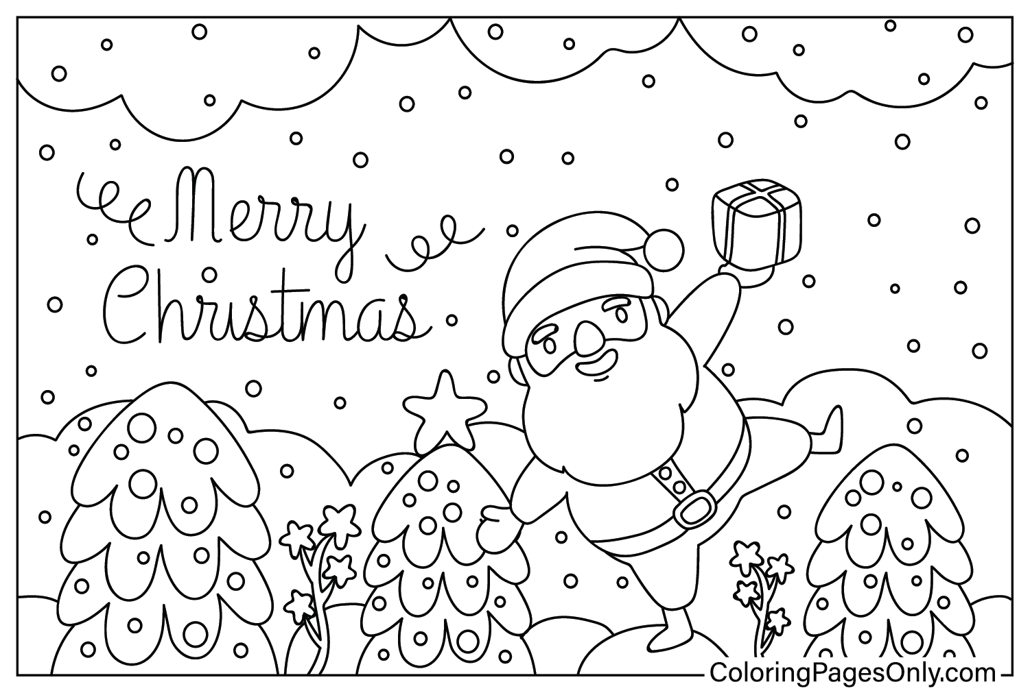 Fond d'écran de Noël Page de coloriage imprimable gratuite de Fond d'écran de Noël
