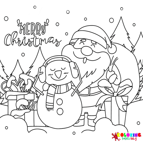 Christmas Wallpaper Coloring Pages
