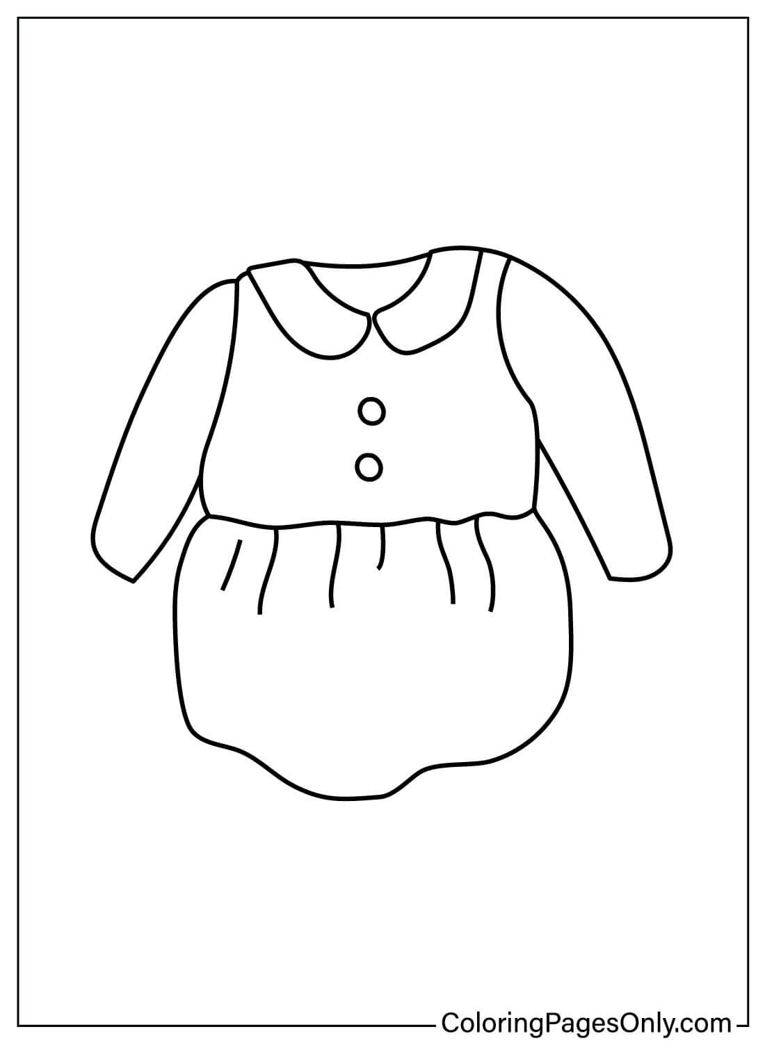 Kleurenpagina Babykleding van Babykleding