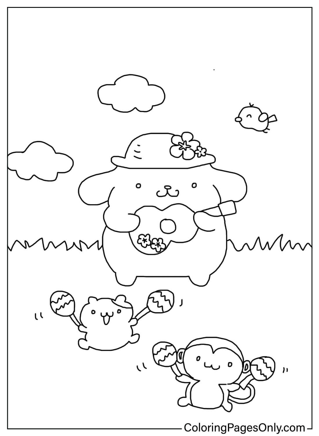 Coloring Book Pompompurin from Pompompurin