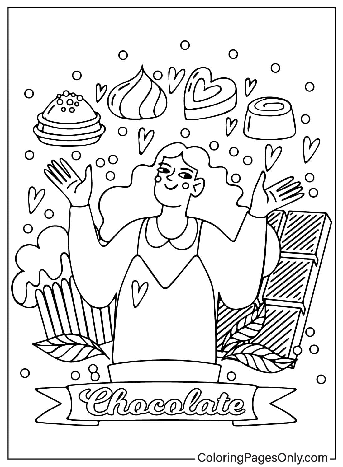 Coloring Page Chocolate from Chocolate