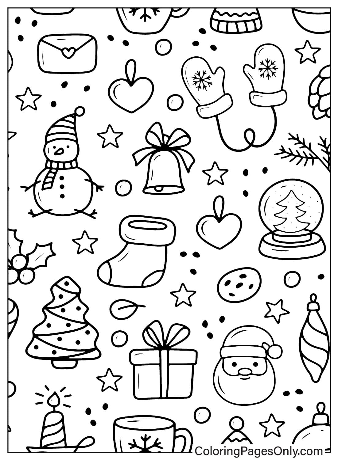 Coloring Page Christmas Pattern from Christmas Pattern