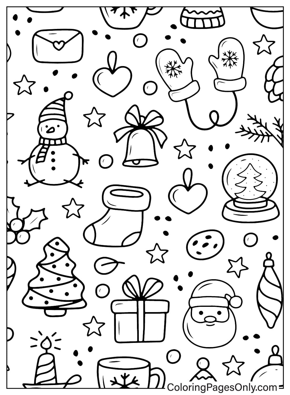 Coloriage Modèle de Noël de Modèle de Noël