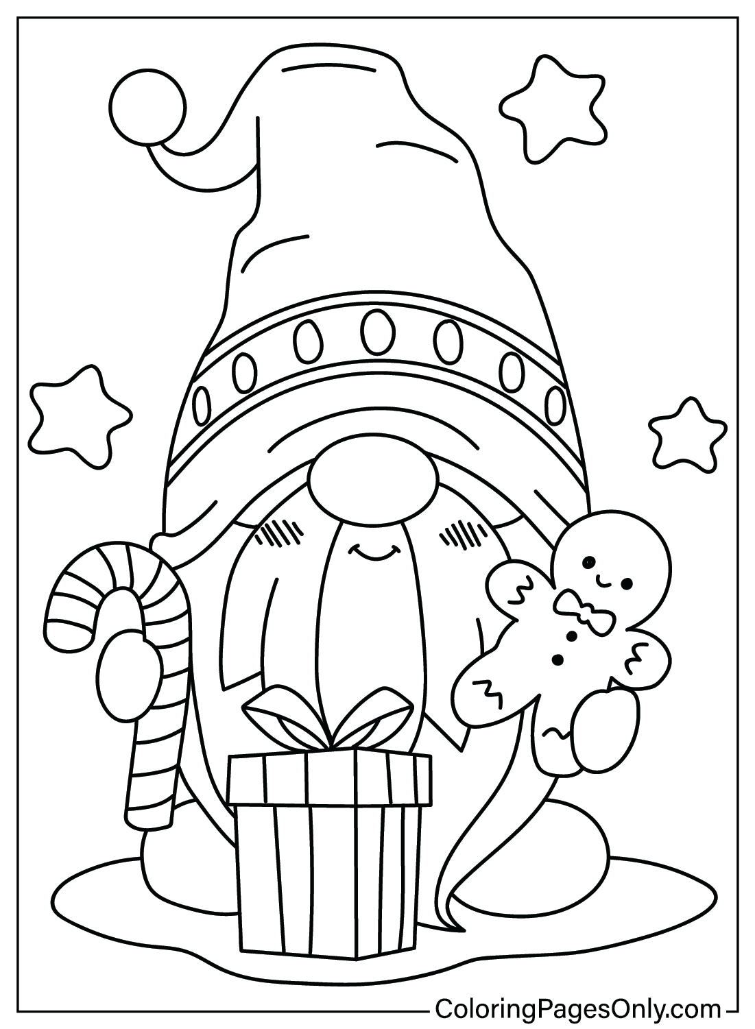Coloring Page Gnome from Gnome