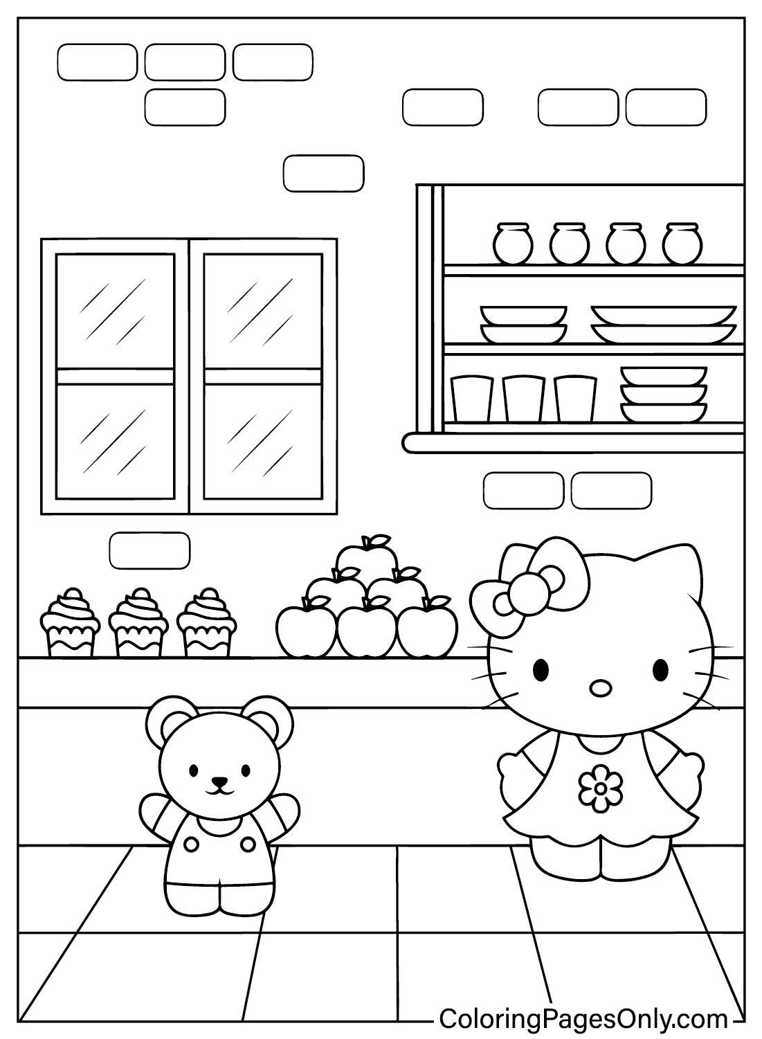 Coloring Page Hello Kitty