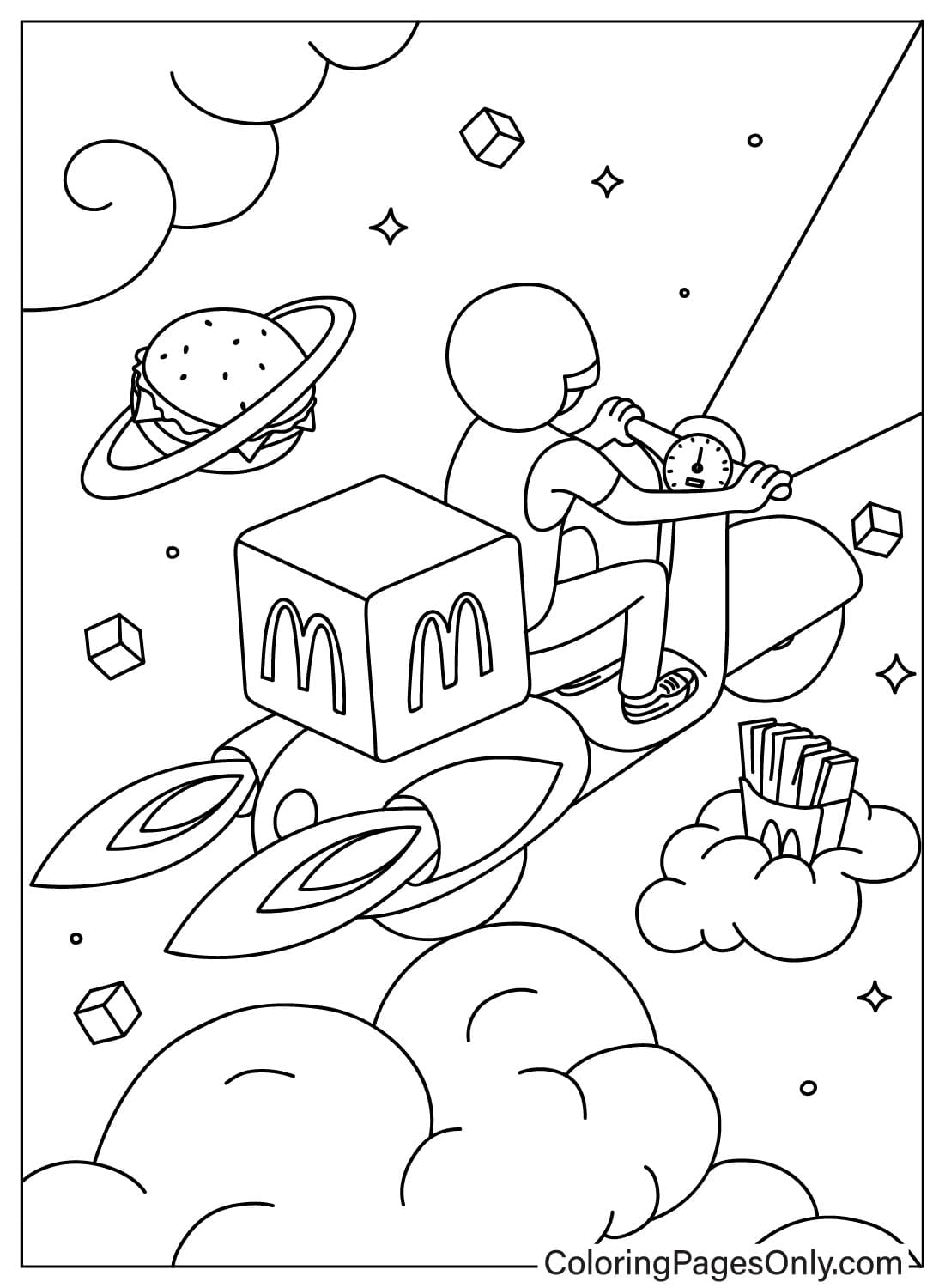 Desenho para colorir McDonalds do McDonald's