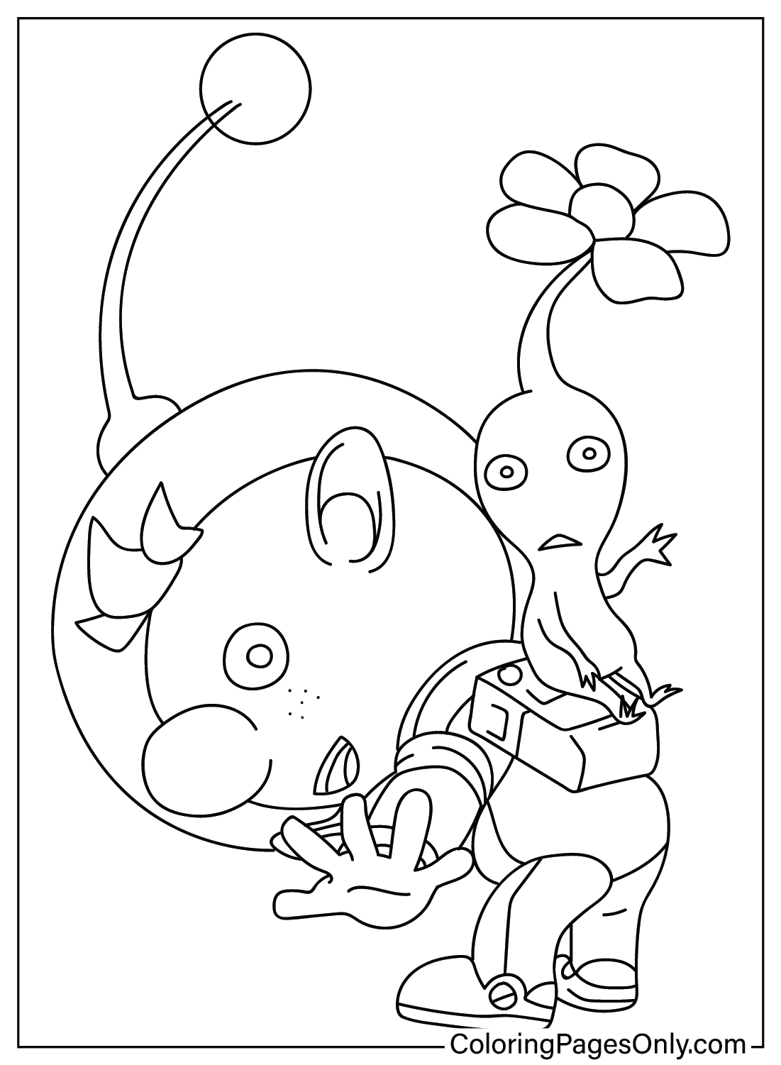 Coloring Page Pikmin from Pikmin