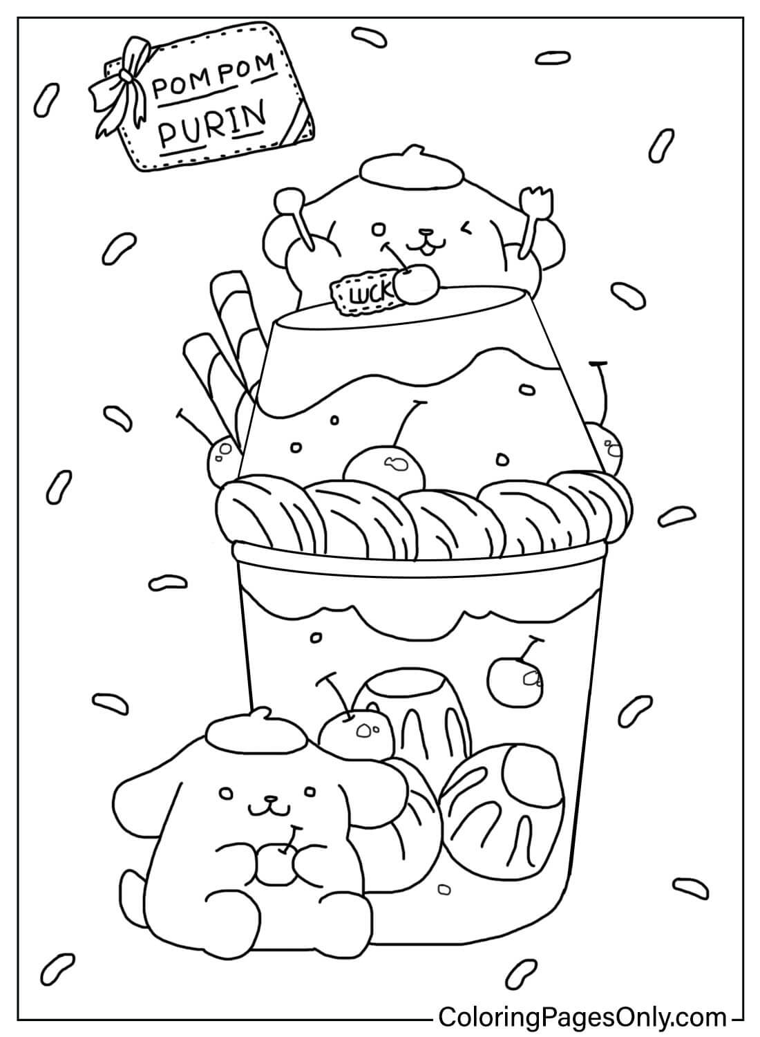 Coloring Page Printable Pompompurin from Pompompurin