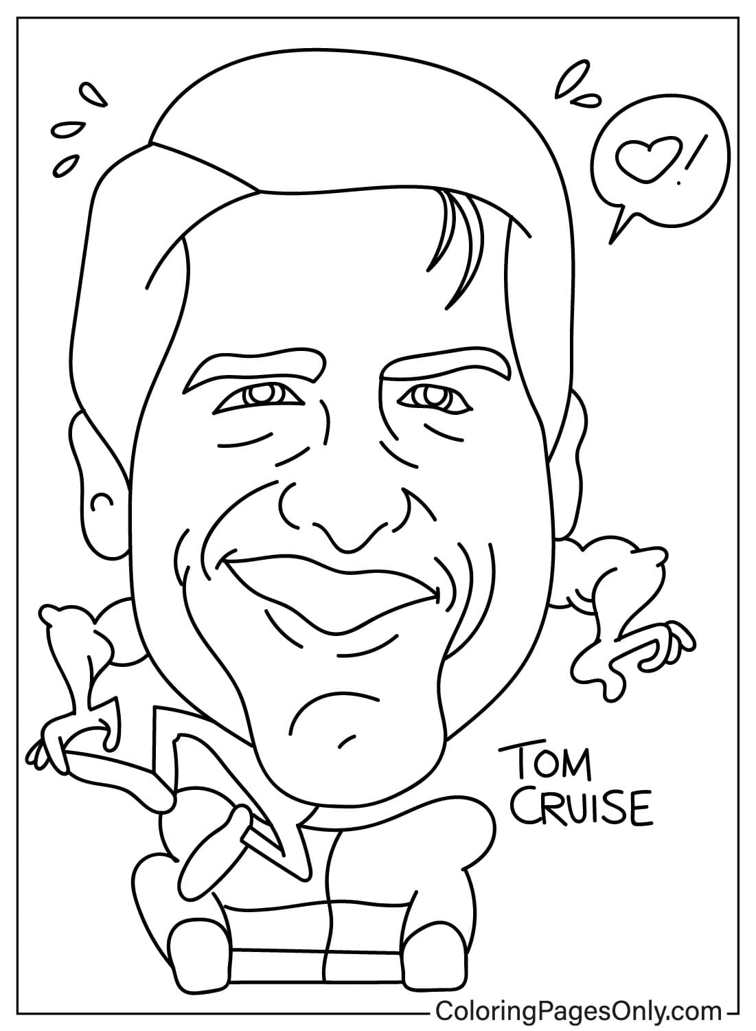 Pagina da colorare Tom Cruise di Tom Cruise