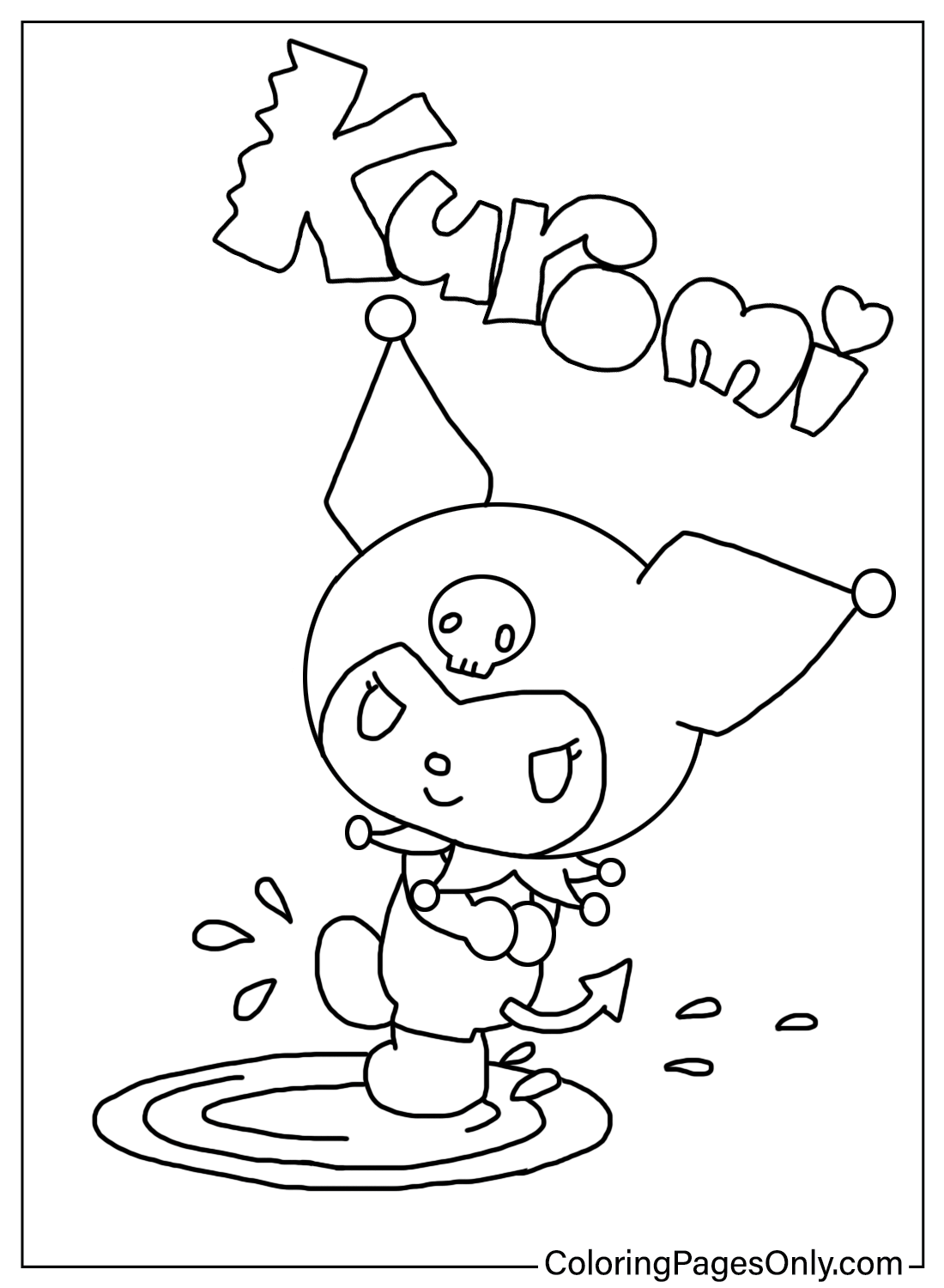 Desenhos para colorir Kuromi grátis de Kuromi