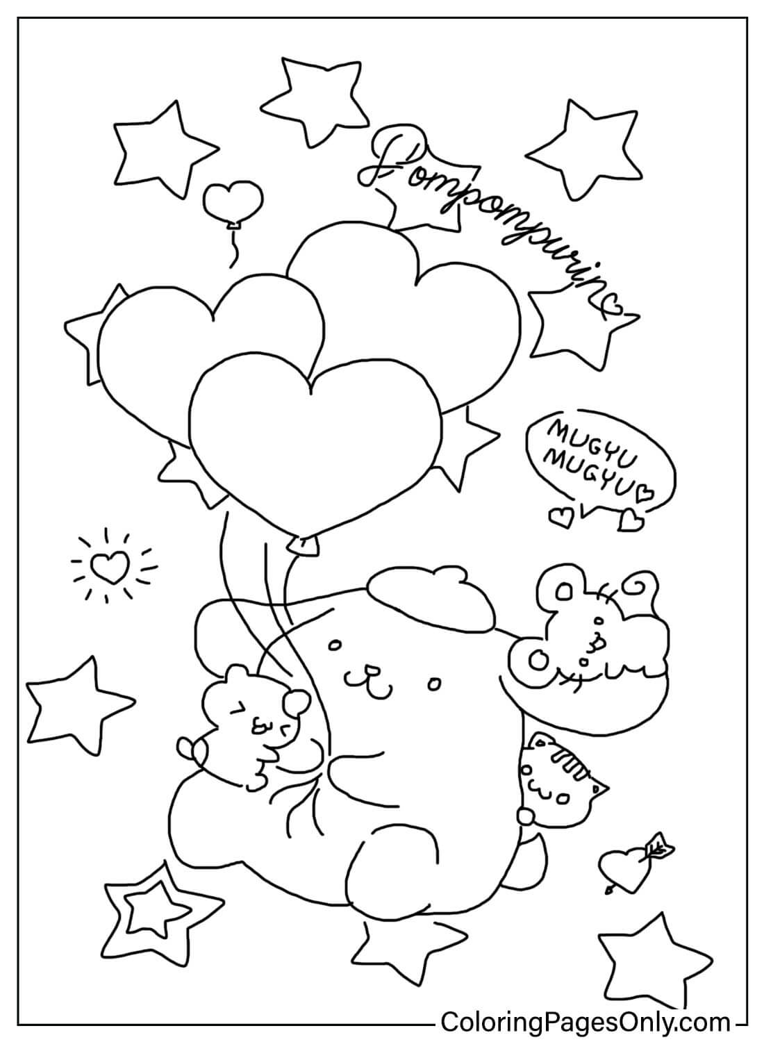 Coloring Sheet Pompompurin Printable from Pompompurin