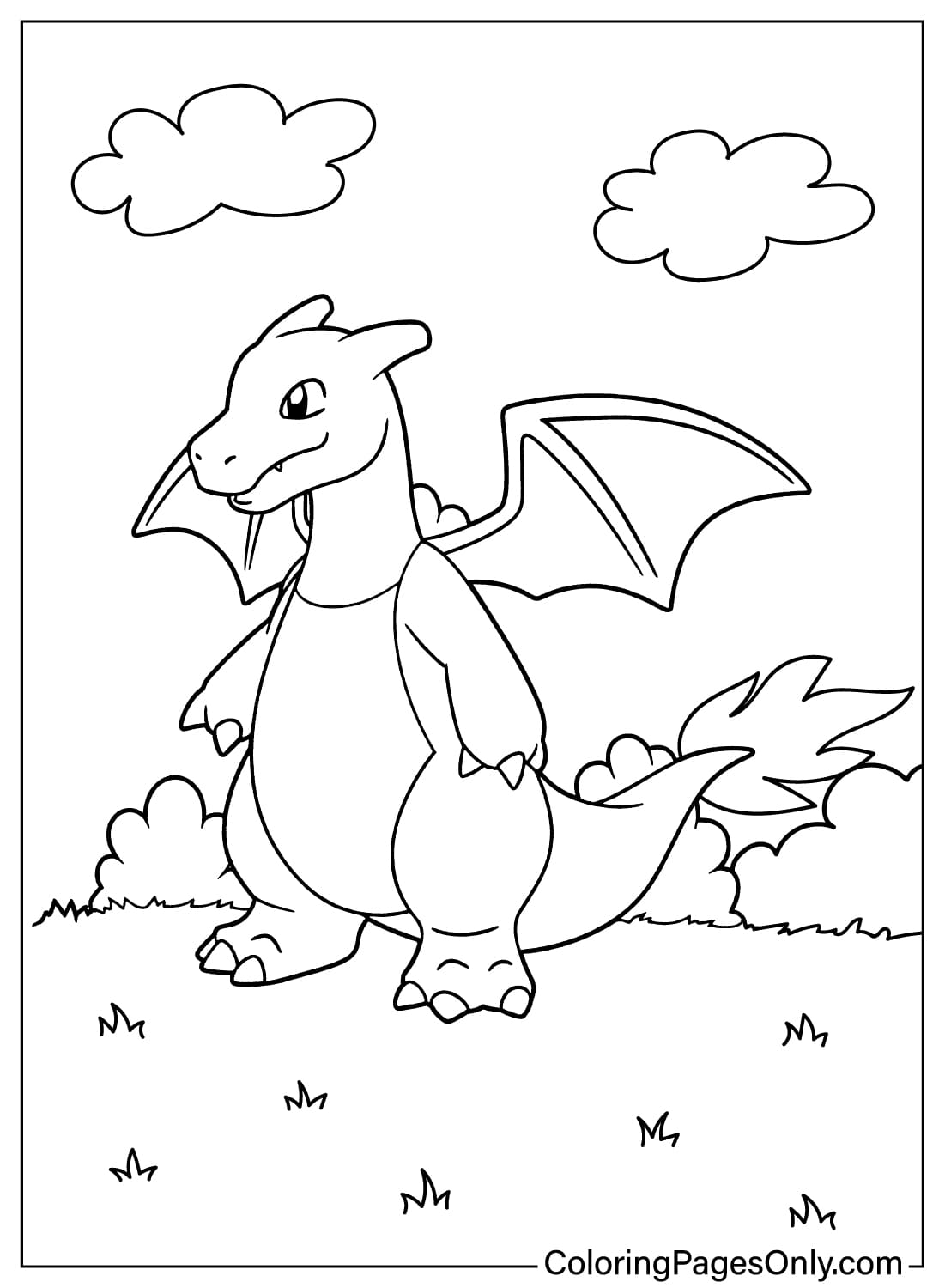 Cute Charizard Coloring Page