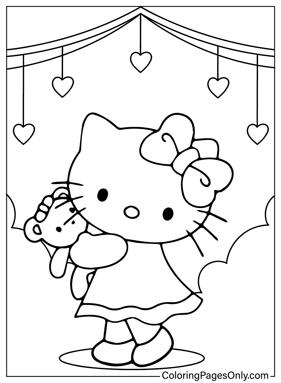 Hello Kitty Transparent Png Coloring Page