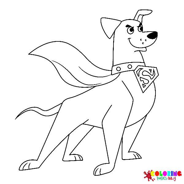 Dibujos para colorear de la liga de las supermascotas de DC